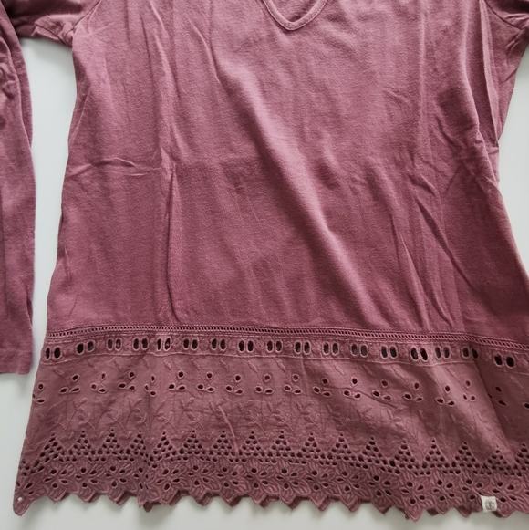 Element Long Sleeve Top Mauve With Lace Details - Picture 4 of 7